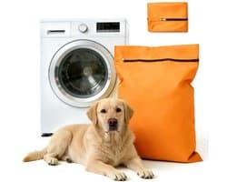 Waszak voor huisdieren - 65x70cm twill polyester waszak - Grote waszak met rits - Verwijdert honden- en kattenhaar - Voorkomt dat de waszak verstopt raakt met dierenhaar - Waszak voor huisdierendekens - Geschikt voor honden, katten, paarden, konijnen