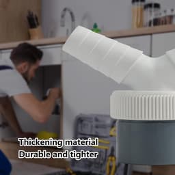 Allecta - Dubbele Y-adapter voor afvoer vaatwasser en wasmachine, Ø 40 mm uitgang, Ø 18,24 mm ingang, inclusief slangklemmen - Duurzaam en robuust - Keukenapparatuur accessoire. — thumbnail 4