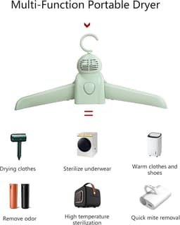 Draagbare wasdroger voor kleding, ondergoed, huisdierenkleding Premium verwarmd droogrek Elektrische droogmachine voor op reis, in de camper, thuis, in het appartement — thumbnail 4