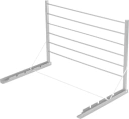 Droogrek - Opklapbare badkamerdroger aan de muur gemonteerd - 90 cm wit — thumbnail 5