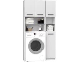 Wasmachine Ombouw Wit Met Extra Kast