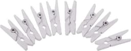 FSW-Products - Kleine Houten Mini Knijpers - 50 Stuks - Kaart Was Knijpertjes - Wit - Foto Knijpers - Polaroid - Geboorte Wasknijpers - Kaartknijper — thumbnail 3