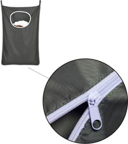 Wasmand Hangend - 2 Stuks - Zwart - 120 Liter - Hangende Opvouwbare Waszak — thumbnail 5