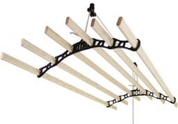 Droogrek Ophangbaar - Zwart - 2.4 meter - plafond wasrek — thumbnail 1