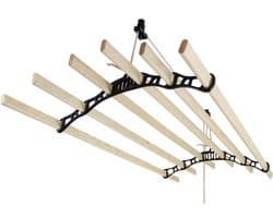 Droogrek Ophangbaar - Zwart - 2.4 meter - plafond wasrek — afbeelding 1