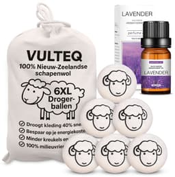 Vulteq® Wollen Drogerballen XL (6 stuks) + 100% Lavendelolie - Wasdrogerballen voor Zachtere Was & Sneller Drogen - Minder kreukels — thumbnail 1