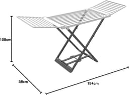 Droogrek 20 meter - Wasrek voor binnen en buiten - stevig en stabiel - 194 x 108 x 58 cm - verschillende kleuren — thumbnail 2