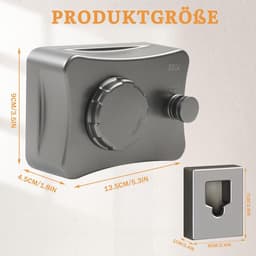 Uitbreidbare wandgemonteerde kledinglijn - roestvrij staal - uittrekbare waslijn - verstelbare spanningknop voor extra ondersteuning - anti-ag ontwerp - retractabele waslijn (enkel touw) — thumbnail 3