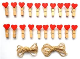 Mini Houten Wasknijpers en Jute Koord - 20 Stuks — thumbnail 5