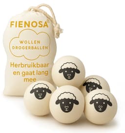 Drogerballen 6 stuks – 100% Nieuw-Zeelandse Schapenwol – Herbruikbare Wasdrogerballen – Verkort Droogtijd & Bespaart Energie – Antistatisch, Natuurlijke Wasverzachter – Inclusief Opbergzakje — thumbnail 1