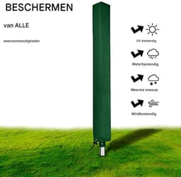 Waslijnhoes - Roterende Wasdrogerhoes - Beschermende Weerbestendige Cover voor Tuin Droogrekken - 1 Stuk - Groen — thumbnail 4