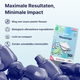 Pure Laundry Club Parfumvrije Wasstrips - 100 Wasbeurten - Hypoallergeen & Sensitive Wasmiddel Zonder Parfum - Voor Gevoelige Huid, Allergieën & Eczeem - Wasmiddeldoekjes Baby - Voor Wit, Zwart & Bonte Was — thumbnail 5