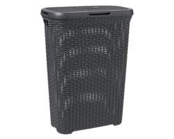 Curver Style Wasmand met Deksel - 40L - Antraciet