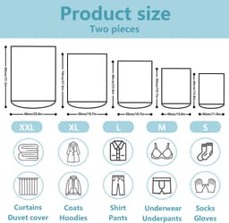 Waszak - 2 stuks - L - 50*60CM - met touwstop - prachtige waszak - voorkomt vervorming van kleding - machinewasbare trui-netzak - ondergoedwaszak - speciale anti-vervormingsnetzak voor wasmachine - waszak voor thuis — thumbnail 5