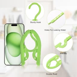 16 stuks opvouwbare kledinghangers, 4 kleuren draagbare kledinghangers voor op reis, plastic kledinghangers, hotel, camping, vakantie, reisaccessoires (16 stuks) — thumbnail 2