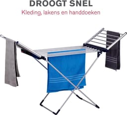 DailySupplies® Elektrisch Droogrek - Wasrek Inklapbaar - Aluminium — thumbnail 2