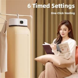 Draagbare Opvouwbare Mini-droger, Mini-compacte Elektrische Wasdrogers, Kleine Wasmachine/droger voor Appartementen, Geschikt voor Reizen, Wasgoed met Timer, Haak, Ropa — thumbnail 2