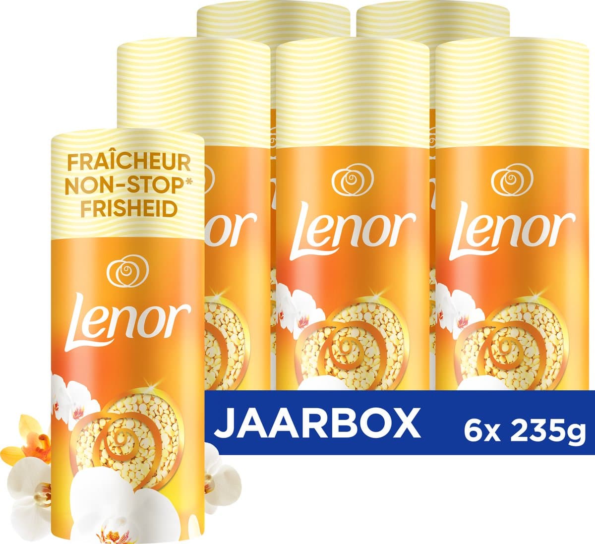 Lenor Geurbooster Orchidee en Amber - 6 x 235 gram - Wasparfum — afbeelding 1