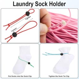 50 stuks - sokkenklemmen - Geweldige wassokkenhouder -stropdasklemmen - Organizer voor wasmachine en droger — thumbnail 2