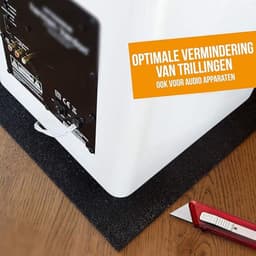 Lexium Anti Trillingsmat Wasmachine - en Wasdroger - Geluidsdempende Antislip Mat - Rubber Mat Trillingsdempers - Trillingsdempers wasmachine – Extra dik - Voetjes wasmachine & droger - Wasmachine demper – Anti trillings - vibratie - dempers pads – A — thumbnail 5