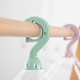 Opvouwbaar hangend kledingrek met 32 klemmen - kleerhangers - kleerhangers kunststof - Multifunctioneel windbestendig droogrek - Droogrek voor sokken en ondergoed - Huishoudelijk plastic kledingdroogrek - Hangend droogrek - groen — thumbnail 4