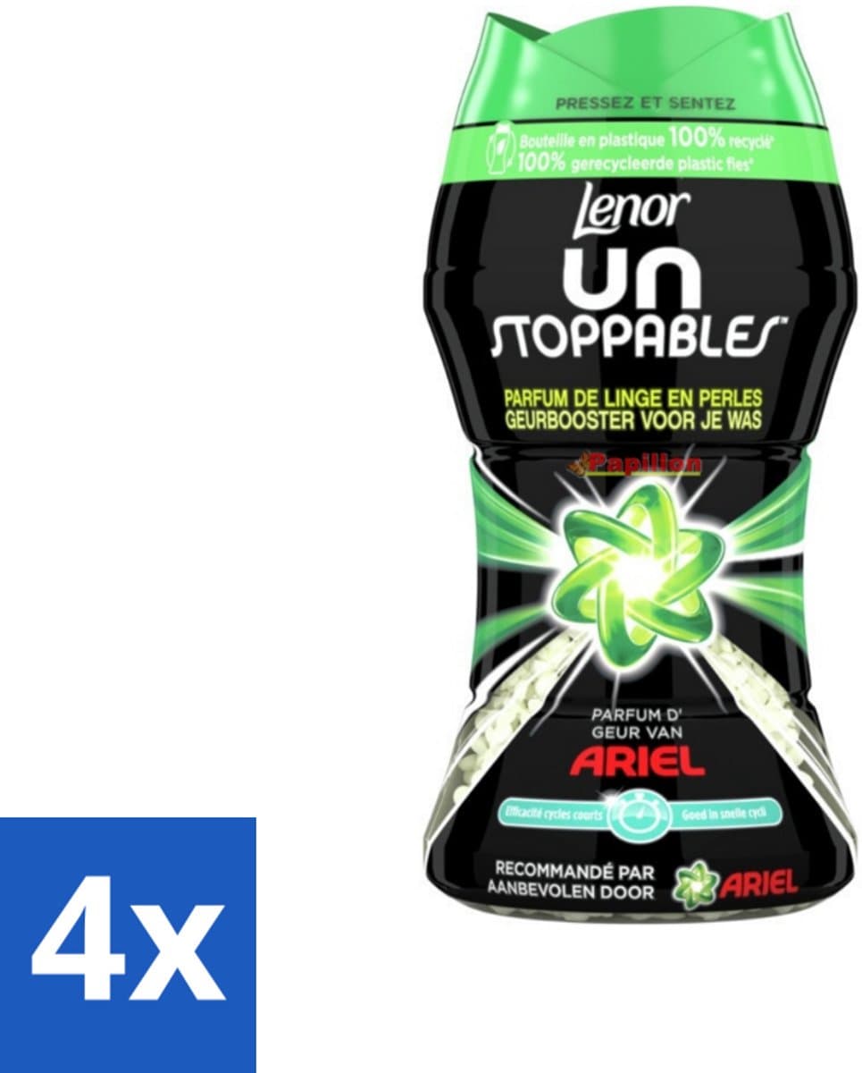 4 x Lenor Unstoppables - Geurbooster - Parfum van Ariel - 11 Wasbeurten - Wasverzachter - Geur - Geurboost - Langdurige Geur - Ariel — afbeelding 1