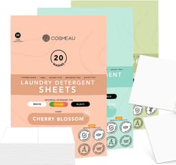 Cosmeau Proefpakket 3x20 Wasmiddeldoekjes Wasstrips 60 Wasbeurten - Kersenbloesem - Wilde Bossen - Lentefris - Wasmiddel - Detergent Sheets — thumbnail 1
