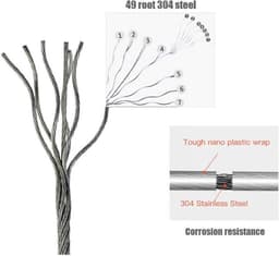 Uitschuifbare waslijn voor binnen Dubbele waslijnen Uittrekbaar Heavy Duty Outdoor Drogen Waslijn Wandgemonteerde roestvrijstalen waslijn 35 m grijs T) — thumbnail 5
