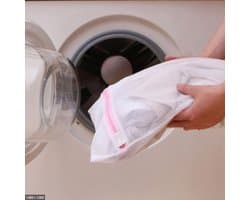 Jumada's - Grote waszak met rits - Wasnet met ritssluiting - 50*60 - 50 bij 60 cm wit — afbeelding 1