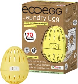 EcoEgg Was ei – Geurvrij - Wasparels – Navulbaar – Voor de witte en lichte was - Geschikt voor de gevoelige huid – Dermatologisch getest - 70 wasbeurten - Geel — thumbnail 1