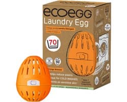 EcoEgg Was ei – Oranjebloesem - Wasparels – Navulbaar – Geschikt voor de gevoelige huid – Dermatologisch getest - 70 wasbeurten - Oranje — afbeelding 1
