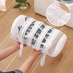 Colorful Sun® Waszak - Wasnet voor Schoenen - 3 stuks - Groot Medium Cilinder - Schoen Wassen - Speciale Zorg Waszak Huishouden - Netje Anti-Vervorming - Multifunctionele waszakje voor lingerie wasnet- sneaker cleaner waszakken voor wasgoed waszakken — thumbnail 3