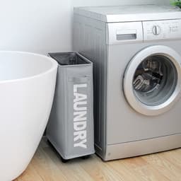Livano Wassorteerder - Wasmand 1 Vak - Laundry Basket - Wassorteerder Op Wieltjes - Bag - Zwart — thumbnail 5