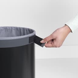 Brabantia Wasmand - met Deksel - 35 l - Matt Black/Kurken deksel — thumbnail 4