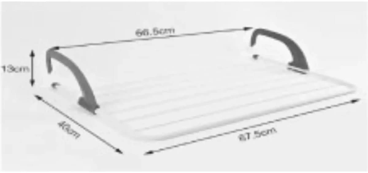 Benson Ophangbaar droogrek - inklapbaar - ruimtebesparend - 67,5 x 40 x 13 cm — afbeelding 1