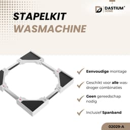 Dastium Home - Stapelkit wasmachine droger - Stapelset wasmachine droger - Tussenstuk wasmachine droger- Universeel en Verstelbaar — thumbnail 2