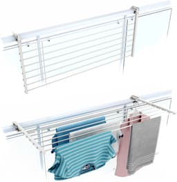 Foxydry Duo 118 cm hangend wasrek - wit - rechthoekige reling — thumbnail 1