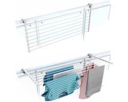 Foxydry Duo 118 cm hangend wasrek - wit - rechthoekige reling — afbeelding 1