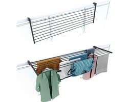 Foxydry Duo 162 cm balkon droogrek - antraciet - rechthoekige reling — afbeelding 1