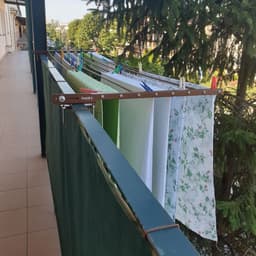 Foxydry Duo 162 cm wasrek balkon - corten - rechthoekige reling — thumbnail 4
