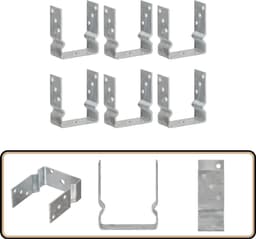 vidaXL - Grondankers - 6 - st - 12x6x15 - cm - gegalvaniseerd - staal - zilverkleurig — thumbnail 1