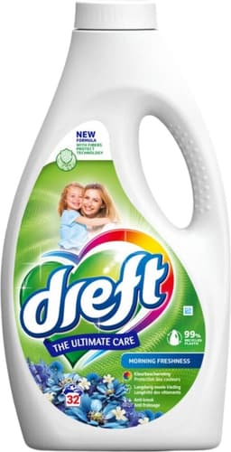 Dreft - Ultimate Care - Vloeibaar Wasmiddel - Gekleurde Was - Ochtendfris - 32 Wasbeurten — thumbnail 2