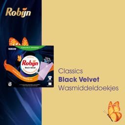 Robijn Classics Black Velvet Wasmiddeldoekjes 16 wasstrips — thumbnail 4