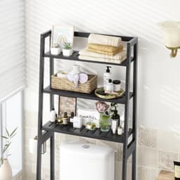 BIRONY® Wasmachine Kast - Wasmachine Opbouwmeubel - Wasmachinekast - Wasmachine Meubel - Toiletkastje - WC Kast - Wasmachine Rek - Badkamer Rek - Wandplank - Badkamerkast - Badkamer Accessoires — thumbnail 5