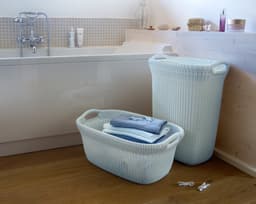 Curver Knit Wasmand - 40L - Misty Blue — thumbnail 3
