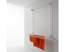 Foxydry Wall 152 cm White - droogrek wandmontage -bediening links- Witte kleur - 152 x 52 x 137 cm