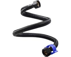 Profielenloods - Aansluitslang flexibel 1/2" x 1/2" zwart 500 mm (50cm)