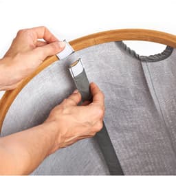 Zeller Dubbele wasmand - grijs - van stof - 53 x 33 x 50 cm - sorteer mand - wasmanden - 87 liter — thumbnail 5