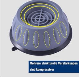 Anti-trilling Wasmachinevoeten - Set van 4 stuks voor stabiliteit en bescherming van de vloer — thumbnail 5