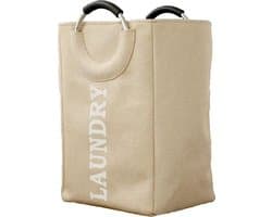 SUNMOOL Wasmand - Waszak - Laundry bag - Laundry basket - Opvouwbaar - 44Liter - Beige